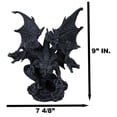 thumbnail image 2 of Gothic Faux Stone Ancient Legendary Five Headed Dragon Hydra Roaring Figurine, 2 of 9