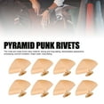thumbnail image 3 of Square Pointed Screw Rivets 20 Sets Zinc Alloy Pyramid Punk Rivets 0.59 Inch for Leather Goods Bags Belts Clothing Repair and Decoration, 3 of 7