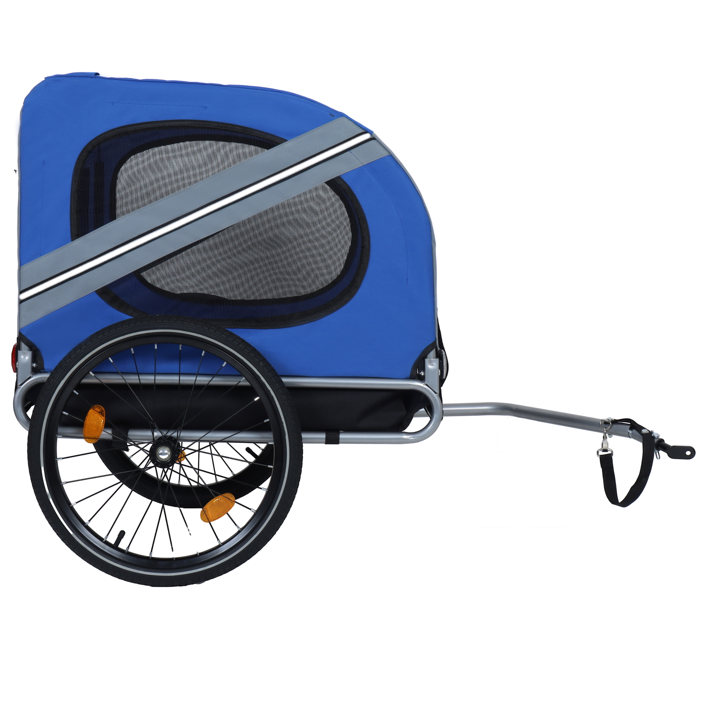 Large Folding Bike Trailer for Dogs, 66LB Capacity All-Terrain Pet Carrier, Durable Steel Frame for Cycling, Jogging, Camping & Outdoor Adventures