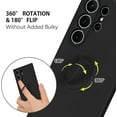 thumbnail image 5 of for Samsung Galaxy S24 Ultra Case, Liquid Silicone Soft Gel Rubber Slim Coverage with Ring Kickstand Car Mount Function Shockproof Protective Case for Samsung S24 Ultra 6.8", Black, 5 of 17