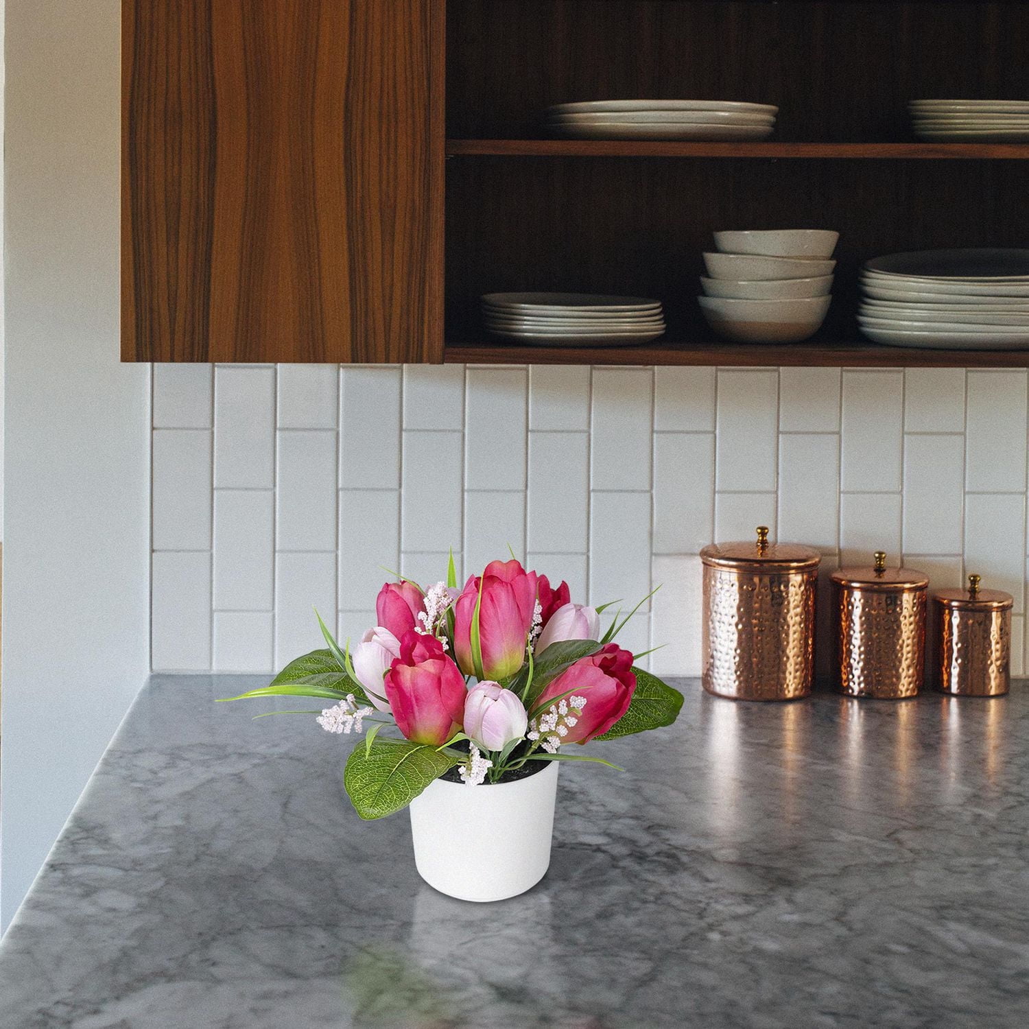 Mainstays Artificial Tulip Pot