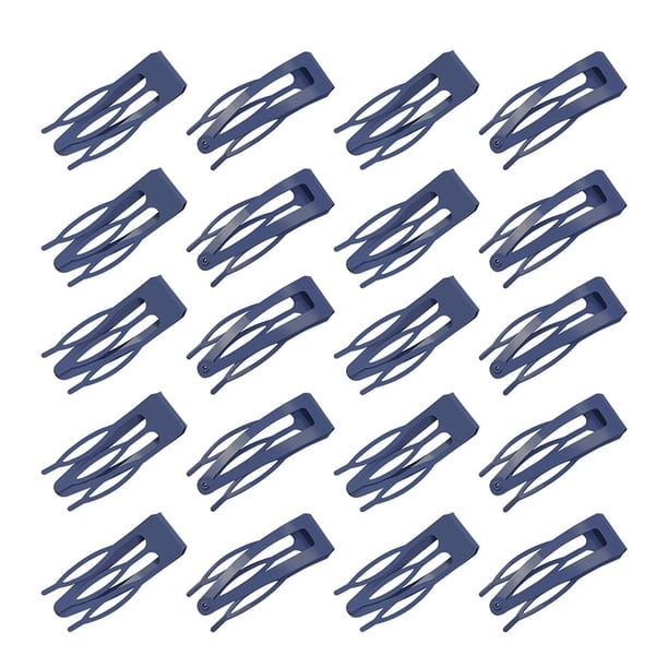 ELANE 20 pinzas de metal para el pelo para mujer, pinzas para el pelo, pasadores de doble agarre, pinzas para el pelo pequeñas para mujeres y niñas, pelo grueso y fino (púrpura oscuro)