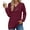 Brown Red, variant on V Neck Blouses for Women Dressy Casual Tops Button Long Sleeve Shirts Trendy Fall Tops