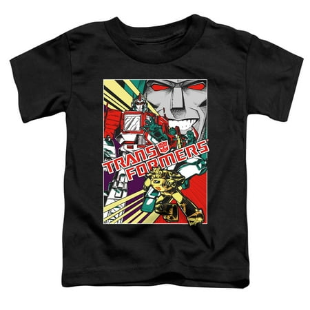 

Transformers Comic Poster S/S Toddler T-Shirt Black