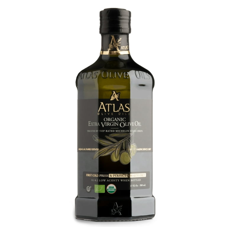 Atlas Organic Moroccan Extra Virgin Olive Oil, 500ml, Cold Pressed