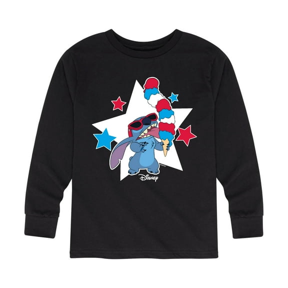 Lilo & Stitch - Stitch Ice Cream - Youth Long Sleeve Graphic T-Shirt