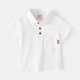 thumbnail image 5 of Gibobby blusas aesthetic Niños Infante Niño Niño Bebé Niños Camisa Sólida Manga Corta Bolsillo Camiseta Blusa Tops Trajes(Blanco, 4-5 Años), 5 of 5