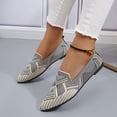 thumbnail image 6 of IUJSOY Women's Flats Black Flat Sheos Closed Pointed Toe Ballet Shoes Slip on Knit Mesh Dress Shoes, 6 of 7