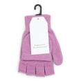 thumbnail image 2 of Time and Tru Women's Pop Top Knit Gloves, One Size Fits Most, Purple Dawn, 2 of 3