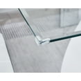 thumbnail image 5 of DreamBuck Stylish Dining Room Table, Luxury Glass Top Dining Table, Modern Design For Your House, White, 5 of 6