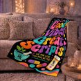 thumbnail image 6 of Good Vibes Great Scripts Pharmacy Quote, Festive Holiday Scene, Warm Flannel Blanket for Living Room and Reading Nook, Art Lovers Christmas Gift, Festive Home Decor, 6 of 9