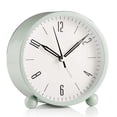 thumbnail image 1 of Reloj despertador redondo sin tictac, funciona con pilas y, 1 of 5