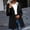 Black women fall winter coat a1, variant on Women's Fall Winter Collared Long Sleeve Hooded Zip Up Coat Casual Basic Outwear Windbreaker Solid Color Jacket for Women Trendy Fashion Everyday Work Outdoor Sports, Navy S