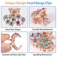 thumbnail image 3 of 10PCS Rhinestone Hair Claw Jaw Clips, Crystal Metal No-slip Hair Grip Clamps, Mini Heart Bangs Clip Bow Hair Claw Gripper, for Women Girls Hair Pins, 3 of 5
