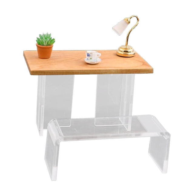 1:12 Scale Dollhouse Desk Photo Props Accesorio de muñeca Modelo en miniatura Muebles de para sala de recepción Dormitorio Escena de Baoblaze Escritorio de casa de muñecas