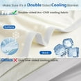 thumbnail image 3 of Double Cooling Blanket for Hot Sleepers Queen Size, Arc-Chill Q-Max>0.5 with Double Cooling, Summer Blanket Absorbs Heat to Keep Cool All Night for Night Sweats (Cannoli Cream, 90''x90''), 3 of 11