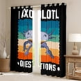 thumbnail image 2 of Axolotl Curtains & Drapes, Kawaii Axolotl Blackout Curtains Living Room Bedroom Decor Cartoon Axolotl Curtains, Aquatic Reptile Axolotl Window Curtains, 2 of 5