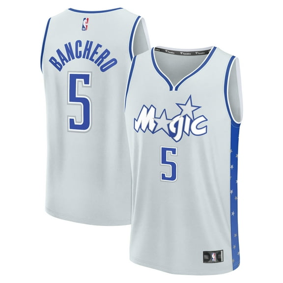 Youth Fanatics Paolo Banchero Silver Orlando Magic 2025/26 City Edition Fast Break Jersey