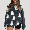 thumbnail image 2 of Towmus Halloween Sweatshirt for Women Casual Long Sleeve Crewneck Pullover Tops Funny Graphic Pumpkin Cute Print Blouses, 2 of 4