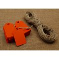 thumbnail image 1 of 100 Pcs Heart Punched Rectangular Hang Tag Wedding Favor Blank Tags with Free Natural Jute Twine - Colours Available, 1 of 7