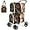 Beige, variant on QueelQuest Double Pet Stroller with 2 Detachable Carrier Bags, Safety Belt, 4 Lockable Wheels Cat Stroller Travel Carrier Strolling Cart, Folding Dog Stroller for Small Medium Dogs Cats Puppy (Beige)