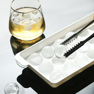 Round Ice Cube Tray,Ice Ball Maker Mold for Freezer,Mini Circle Ice Cube  Tray Making 1.2in X 66PCS Sphere Ice Chilling Cocktail Whiskey Tea &  Coffee(2Pack Blue Ice trays) 