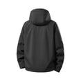 thumbnail image 5 of LYSMORA Men's Color Block Hooded Rain Jacket Full Zip Adjustable Cuff Outdoor Wind Coat for Hiking and Camping, 5 of 8