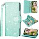 thumbnail image 1 of Funda de teléfono Fingic para iPhone 16 Plus Wallet 9 Card, color verde azulado, 1 of 7