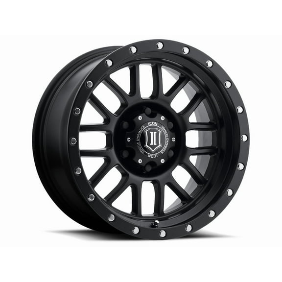 ICON Alloys Alpha, Satin Black, 17 x 8.5 / 6 x 135, 6mm Offset, 5" BS
