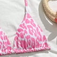 thumbnail image 5 of Nwiuh Girl's 3 Piece Bikini Sets Floral Halter Triangle Bathing Suit with Cover Up (Pink, 9-10 Years), 5 of 6