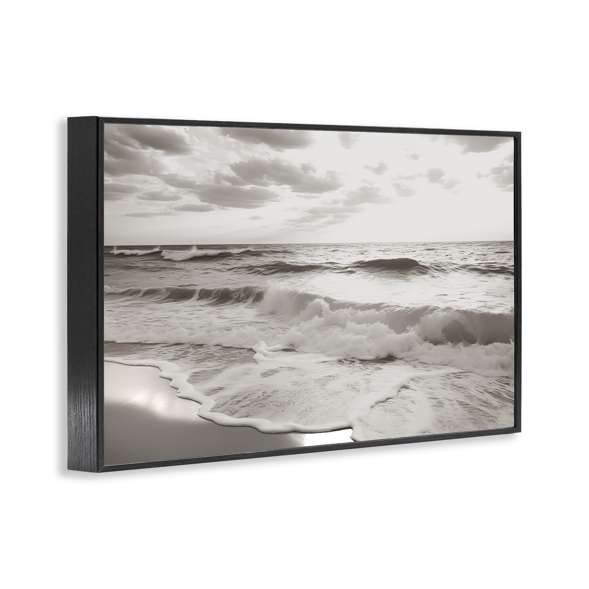 Beach View Reverie Black Framed Giclee Art, design by Decent Exposures