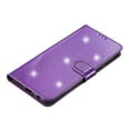 thumbnail image 3 of Wallet Case for Samsung Galaxy S24,Decase Women Girls Case with Card Holder Kickstand & Wrist Strap Luxury Bling Glitter PU Leather Flip Card Phone Cover for Galaxy S24,Purple, 3 of 8