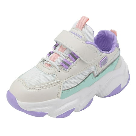 

Toddler Kids Girls Walking Sports Shoes Lightweight Breathable Athletic Running Slip On Anti-Slip Soft