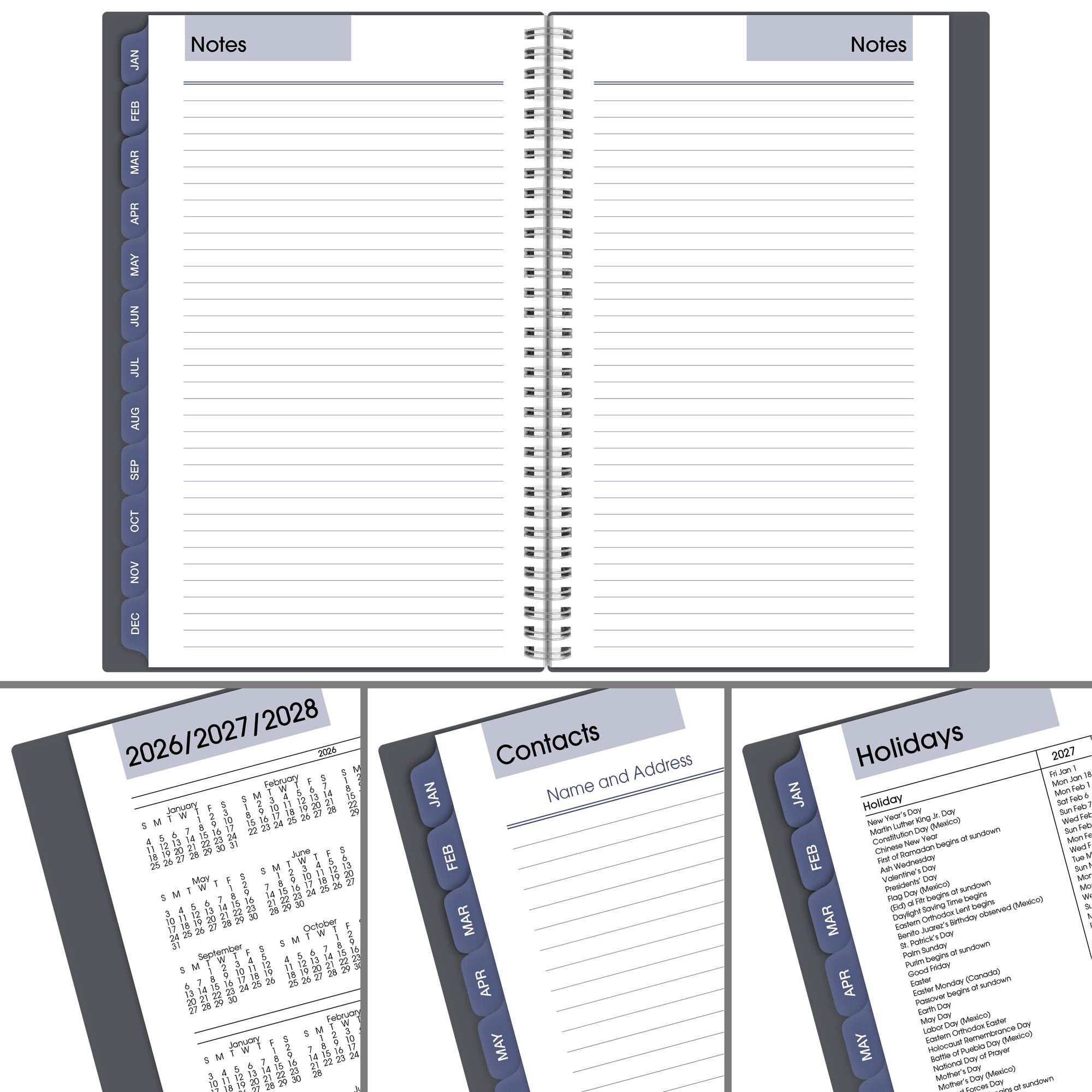 AT-A-GLANCE DayMinder 2027 Weekly Monthly Planner Gray Small 5 x 8 - Weekly