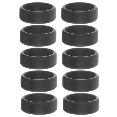 LITINKIMI 10Pcs Wide Beveled Edge Silicone Rings for Men's Outdoor Sports