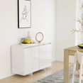 thumbnail image 1 of vidaXL Sideboard High Gloss White 120x41x75 cm Engineered Wood, 1 of 5