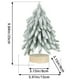 thumbnail image 3 of Mini árbol de Navidad de pino blanco con base de madera de 19-29 cm | Decoración navideña de mesa | Pequeño árbol de Navidad artificial para escritorio, repisa, centro de mesa, decoración de, 3 of 6