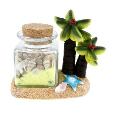 Beachcombers Palms w/Glass Bottle Figure