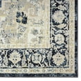 thumbnail image 5 of Everwash Treasure Rubia Traditional Medallion Machine Washable Indoor Area Rug, Ivory/Navy Blue, 6'6"x9'2", 5 of 10
