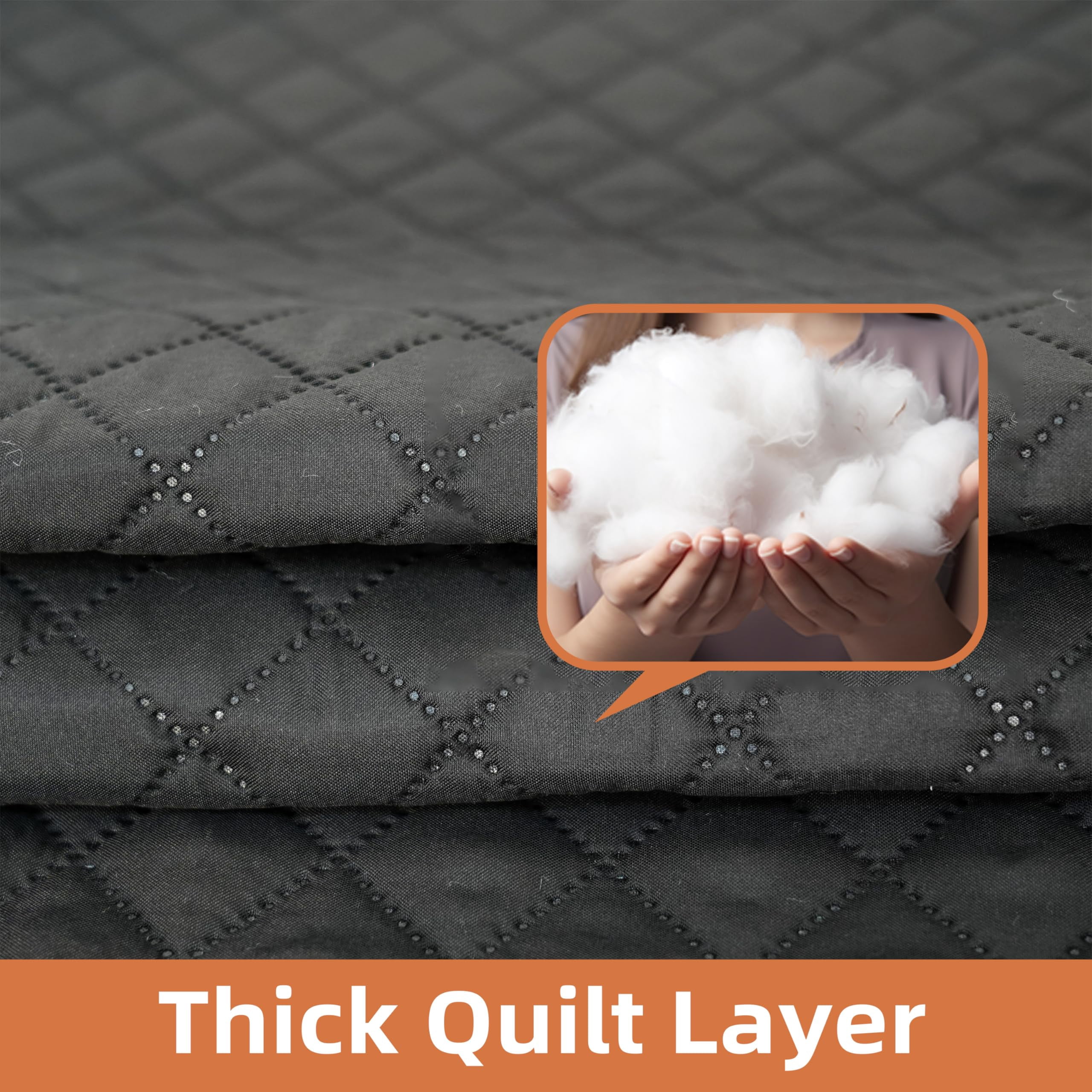 DriftAway Soundproof Thermal Insulated Quilted Curtain Liners for Bedroom Sound Barrier Blackout Cold Heat Noise Reducing Energy Saving 50 Inches by 58 Inches Grayish White Two Panels