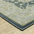 thumbnail image 6 of 3' X 5' Teal Blue Ivory Green And Grey Oriental Power Loom Stain Resistant Area Rug, 6 of 10