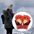 thumbnail image 3 of Guantes de invierno para mujer Sunnimix 3D dibujos espesar Guantes calientes zorro rojo, 3 of 8
