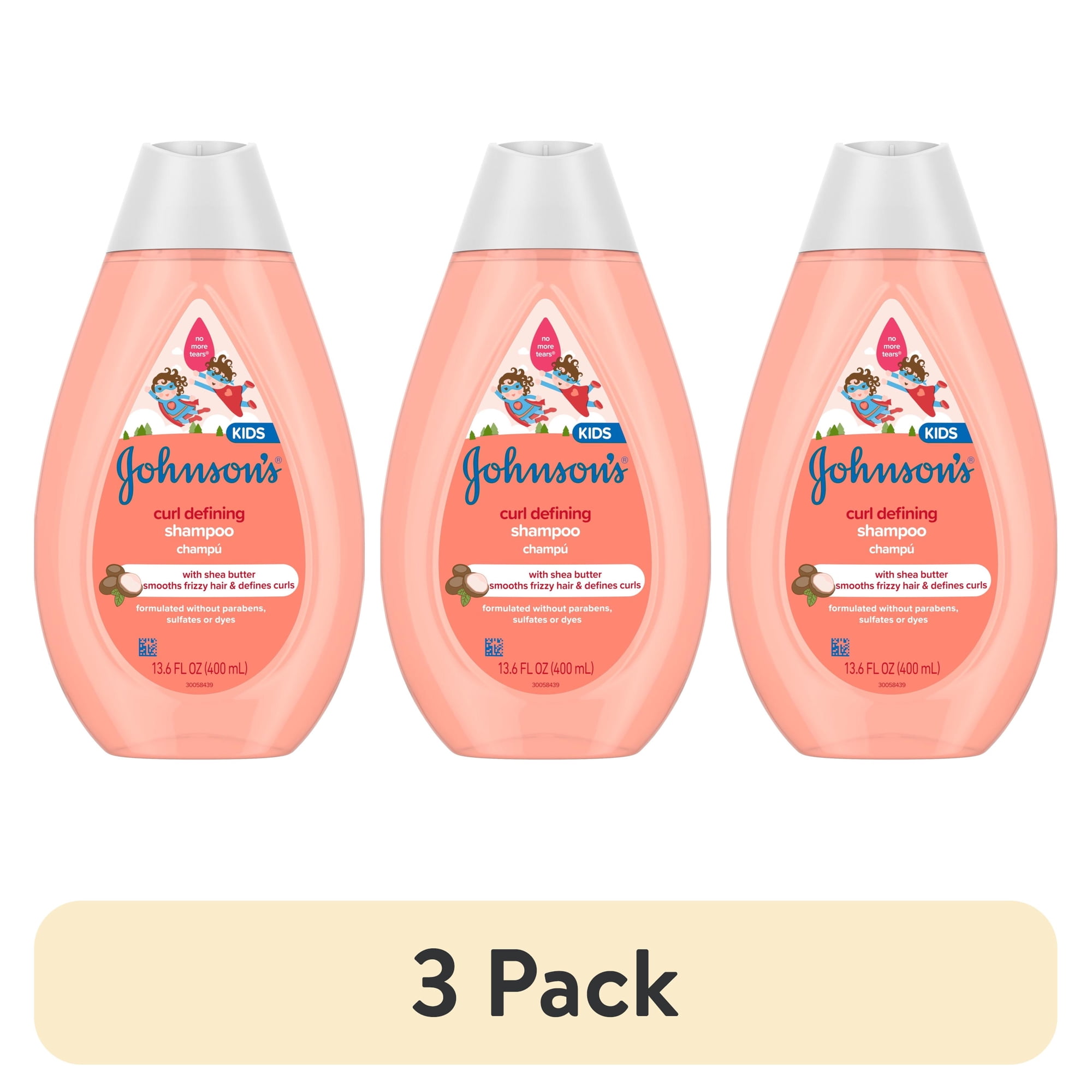 (3 pack) Johnson's Curl Defining Toddler & Kids' Shampoo, 13.6 fl. oz