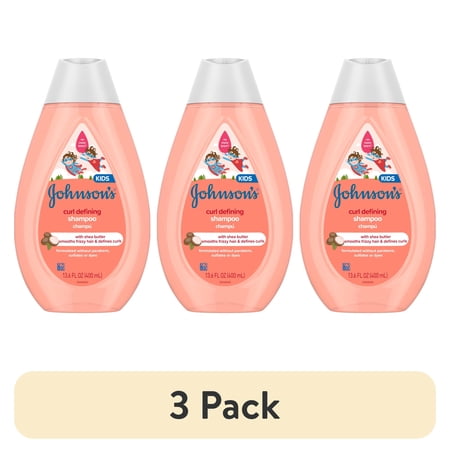 (3 pack) Johnson's Curl Defining Toddler & Kids' Shampoo, 13.6 fl. oz