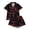 AB102 Black, variant on Tisuna Halloween Pajamas Set For Womens Graphic Print Short Sleeve Button Down Tops And Shorts Sleepwear Pjs Sets Trendy 2 Pieces Housewear S-XXL