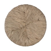 Linon Morgan 25.5 Wood Counter Stool Natural Seagrass Swivel Seat in White
