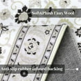 thumbnail image 3 of Hasoo 8' x 10' Area Rug Oriental Persian Floral Rug Machine Washable Boho Rug Soft Indoor Low Pile Non-Shedding Carpet for Living Room Bedroom, Beige, 3 of 6