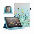 thumbnail image 1 of wonim11 Universal 10 10.1 Inch Android Tablet Case,360 Degree Rotatable Kickstand Multiple Viewing Stand Case Cover for 9.6" 10" 10.1" 10.5" and All 9.5-10.5 Inch Touchscreen Tablet,Flower Grass 08, 1 of 1