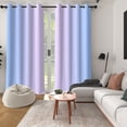 thumbnail image 3 of Lfeey Blackout Curtains for Bedrooms, Thermal Insulated Blocking Light-Blocking Curtains, Gradient Purple, 42x72 inch, 2 Panels, 3 of 7