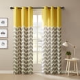 thumbnail image 4 of Alex Chevron Printed Grommet Top Panel Pair Yellow 84" Panel, 4 of 4